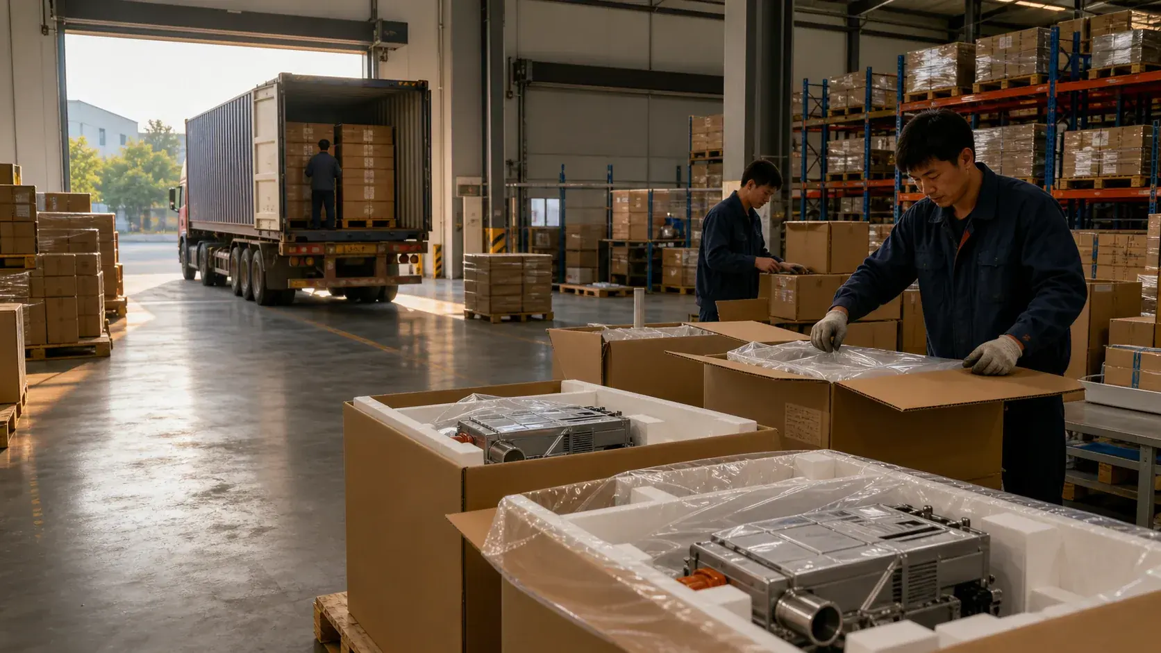 Export-grade automotive electronics packaging and logistics